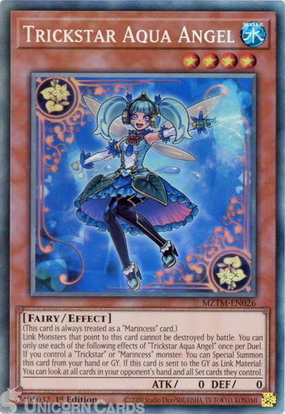 MZTM-EN026 Trickstar Aqua Angel : Collector's Rare 1st Edition Mint YuGiOh Card