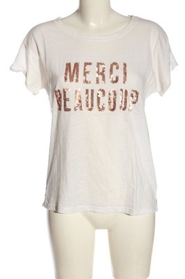 MANGO T-Shirt Damen Shirt Gr. DE 36 weiß Casual-Look