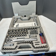 Vintage 1990s Craftsman 75pc Metric Sae Socket Set 14 38 12 Drive Usa