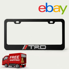 Trd Black License Plate Aluminum Frame With Chrome Toyota Racing Development Trd Black License Plate Aluminum Frame With Chrome Toyota Racing Development