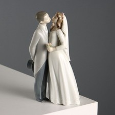 Statuina Sposini Porcellana Manifattura Lladro Spagna XX Secolo Originale
