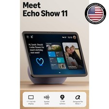 Stunning 11-inch Echo Show 11 with Enhanced Viewing, Privacy Controls, Graphite