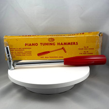 Vintage Elton Piano Tuning Hammer No 86 Star Head Red Handle Lever Wrench w/ Box