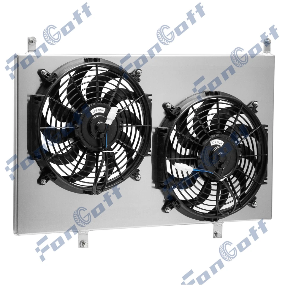 Aluminum Shroud +2x12"Fan For 93-97 1995 Toyota Landcruiser LX450 4.5L L6 V8 Foto 3 de 4