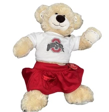 Build A Bear Workshop Ohio State Buckeyes Football Girl Bear +Outfit Lt Brown