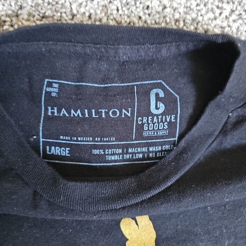 Creative Goods Size Large HAMILTON Black Short Sleeve Broadway Musical Shirt - Picture 7 of 8