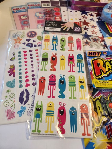 Lot of Items for Kids Stickers Jacks Puzzle Sleep Mask Balls Temp Tattoos NOS - Picture 4 of 10