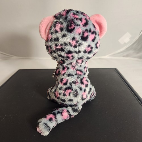 Ty Beanie Boos With Hangtag Tasha The Leopard Pink & Grey 6” Stuffed Toy Plush - Picture 2 of 5