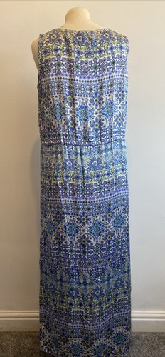 Pure Collection Floral 100% Silk Maxi Dress Size 10 Sleeveless Beach Holiday - Picture 7 of 9
