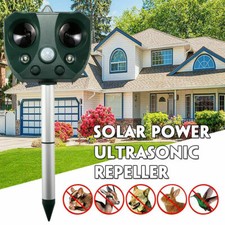 Solar Pest & Animal Ultrasonic Repeller Motion Sensor Possum Rat Bird Repellent