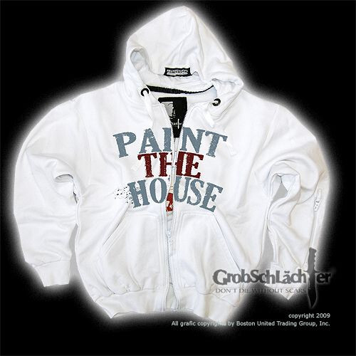 Jacke von Grobschlächter " Paint the House " Weiß XL reine Baumwolle - Bild 1 von 2