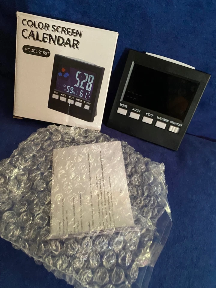 Color Scree Calendar Alarm Clock - Image 2 of 4