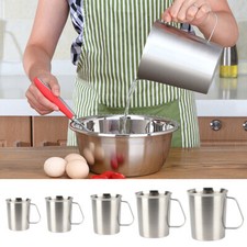 Image of 0.5-2 Litre Stainless Steel Measuring Jug Measuring Jugs Cups Dishwasher Safe