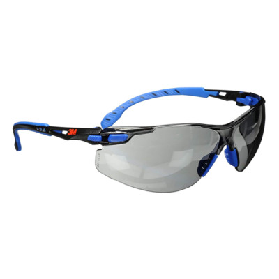 3M Solus Safety Glasses S1102SGAF, Black/Blue, Grey Scotchgard Anti-Fog Lens