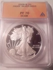 2008-W Proof American Silver Eagle ANACS PR70 DCAM  1oz 0.999 Silver