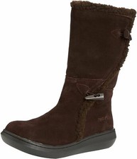Rocket Dog Slope Chocolate Womens Suede Mid Calf Boots