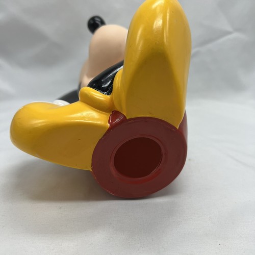 Vintage Applause Disney Mickey Mouse Plastic Piggy Coin Bank - 9" Tall No Plug - Picture 7 of 12