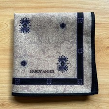 HANDKERCHIEF VINTAGE MEN'S POCKET SQUARE ART PAISLEY BANDANA COTTON 18" A1135