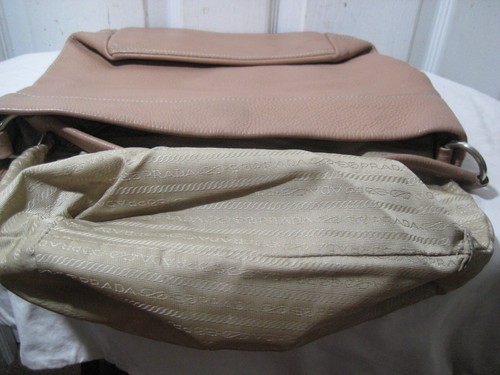PRADA Pastel Pink Leather Hobo Shoulder Bag - Picture 12 of 24