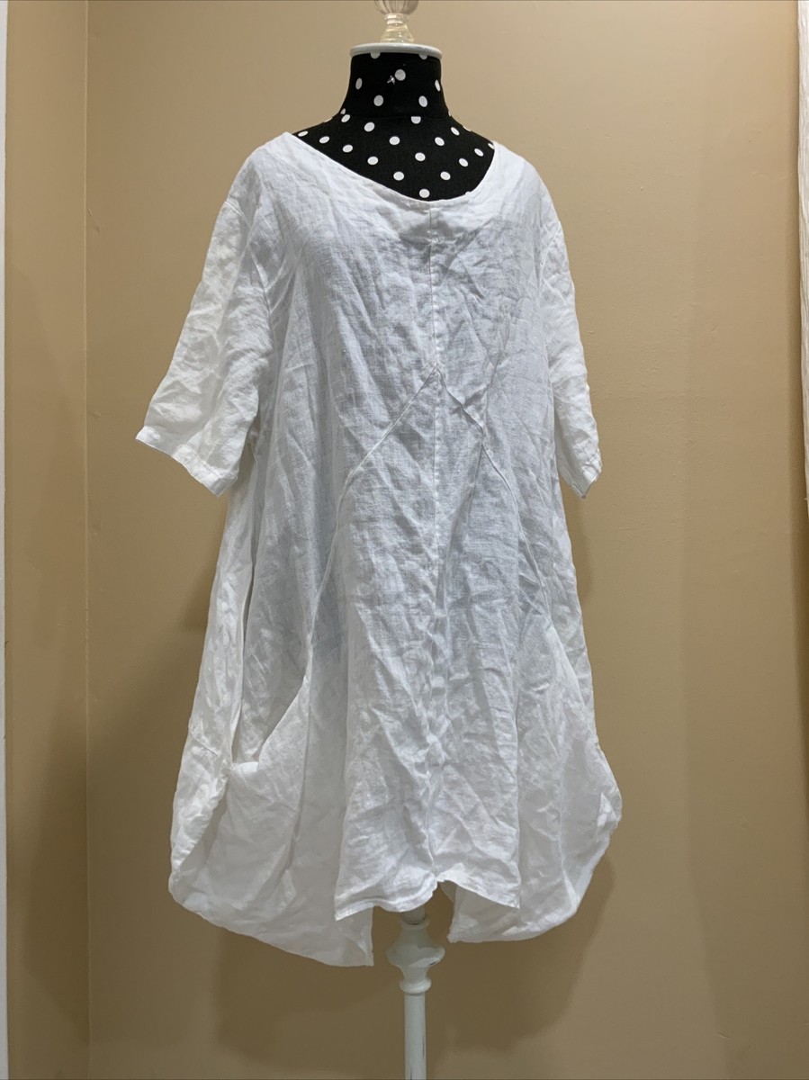 chinese dress ladies Tempo Paris V Neck Linen Dress Fresh main image 0