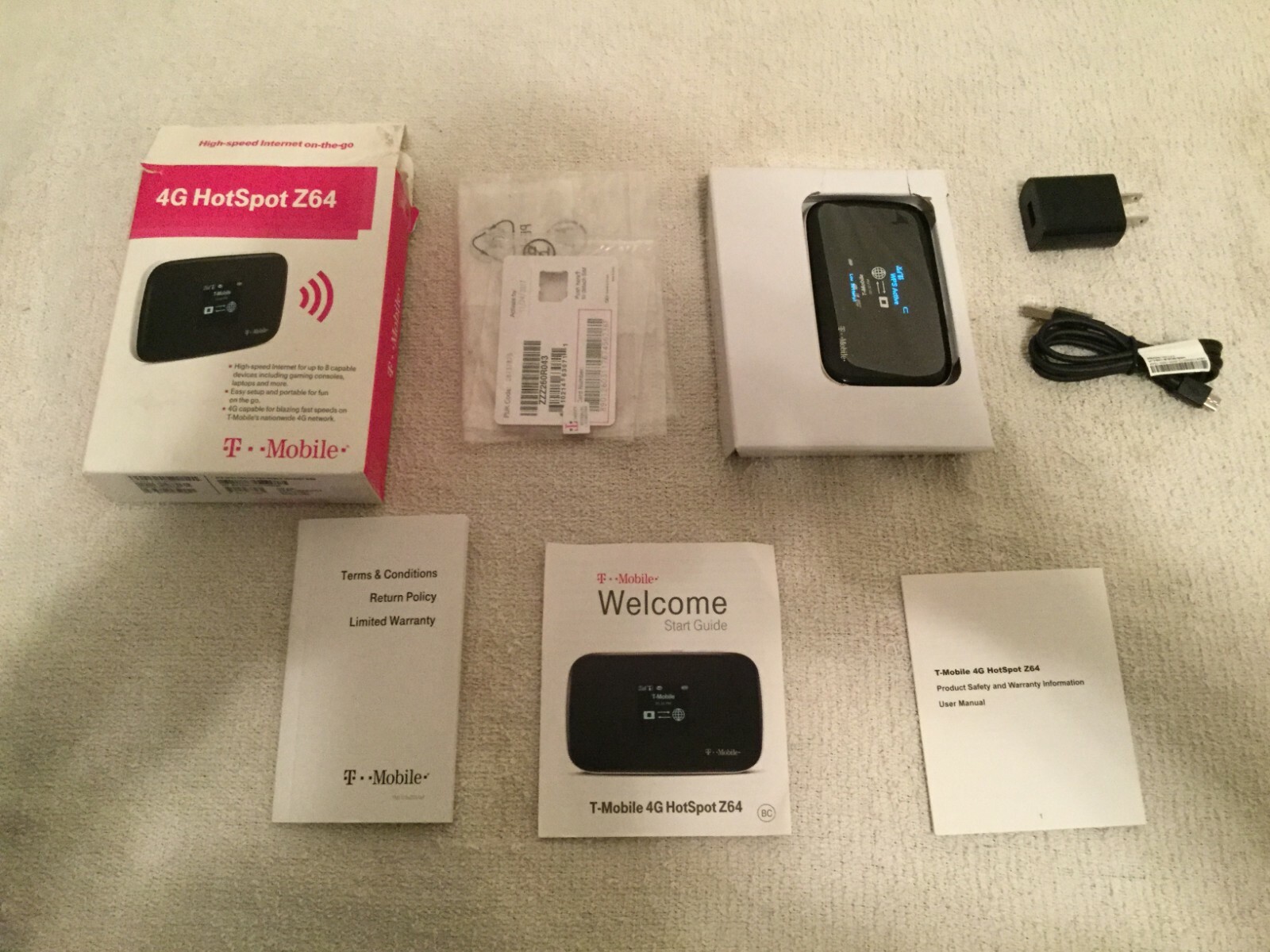ZTE - T-Mobile 4G No-Contract Mobile Hotspot Wifi Device MF64 Z64 w Sim  Card for sale online | eBay