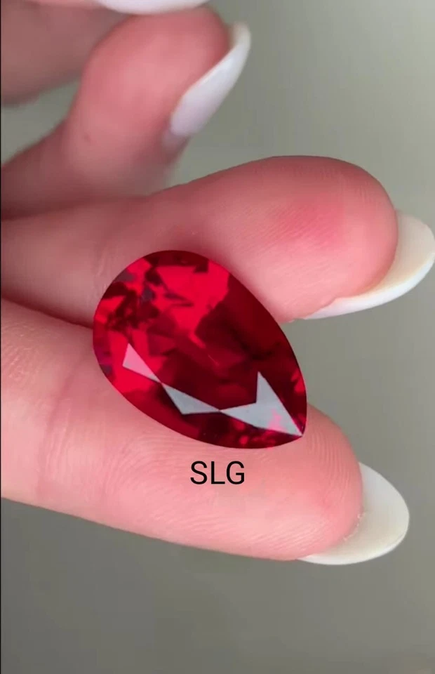 5 Pcs wholesale Natural Mozambique Ruby 10x7 MM Pear Cut Loose Gemstone 25 Crt - Image 2 of 4