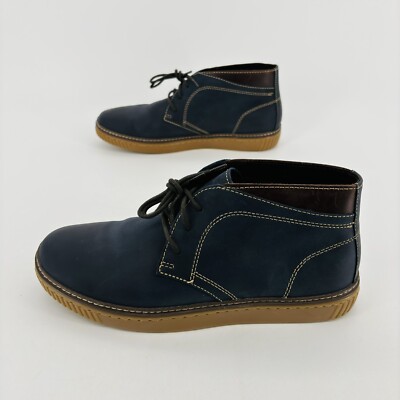 Mens 8.5 M Johnston & Murphy Blue Leather Chukka Boots Lace  display picture 1
