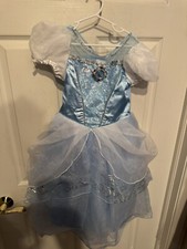 Disney Store Cinderella Costume Traditional Blue Gown Child Size Small 5/6 V3