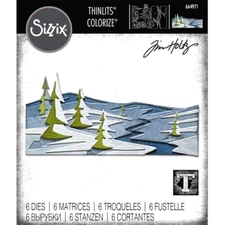 Snowscape Trees Christmas Colorize Sizzix Thinlits Die Set Tim Holtz 664971 NEW!