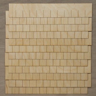 Rectangular Style Miniature Dollhouse Shingles - 1:12 Scale Laser Speed Strips