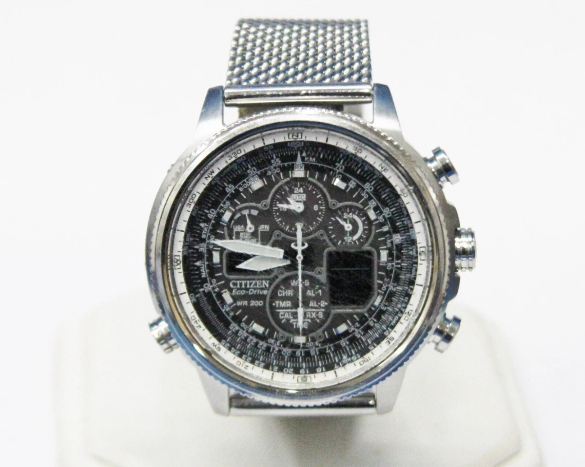 Citizen Navihawk A T Eco Drive Quartz Chronograph SS Watch U680