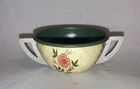 Vintage Bryan Ohio Art Tin Flowers Two Handle Tea Cup Toy