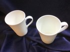 MIKASA SWIRL WHITE BONE CHINA set of 2 MUGS never used! NEW! EXCELLENT! — photo 2