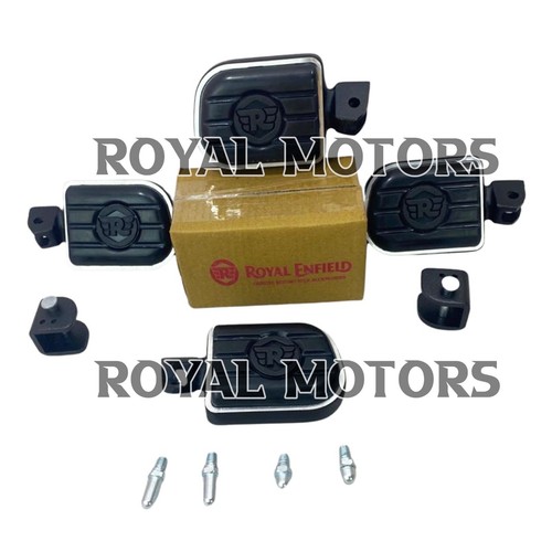 Genuine Royal Enfield BLACK DELUXE RIDER & PILLION FOOTPEGS For Super Meteor 650 - Picture 15 of 20