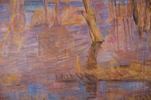 Spring Landscape Antique Oil Painting on canvas by Ukrainian Artist A. Tkachenko - Picture 7 of 14