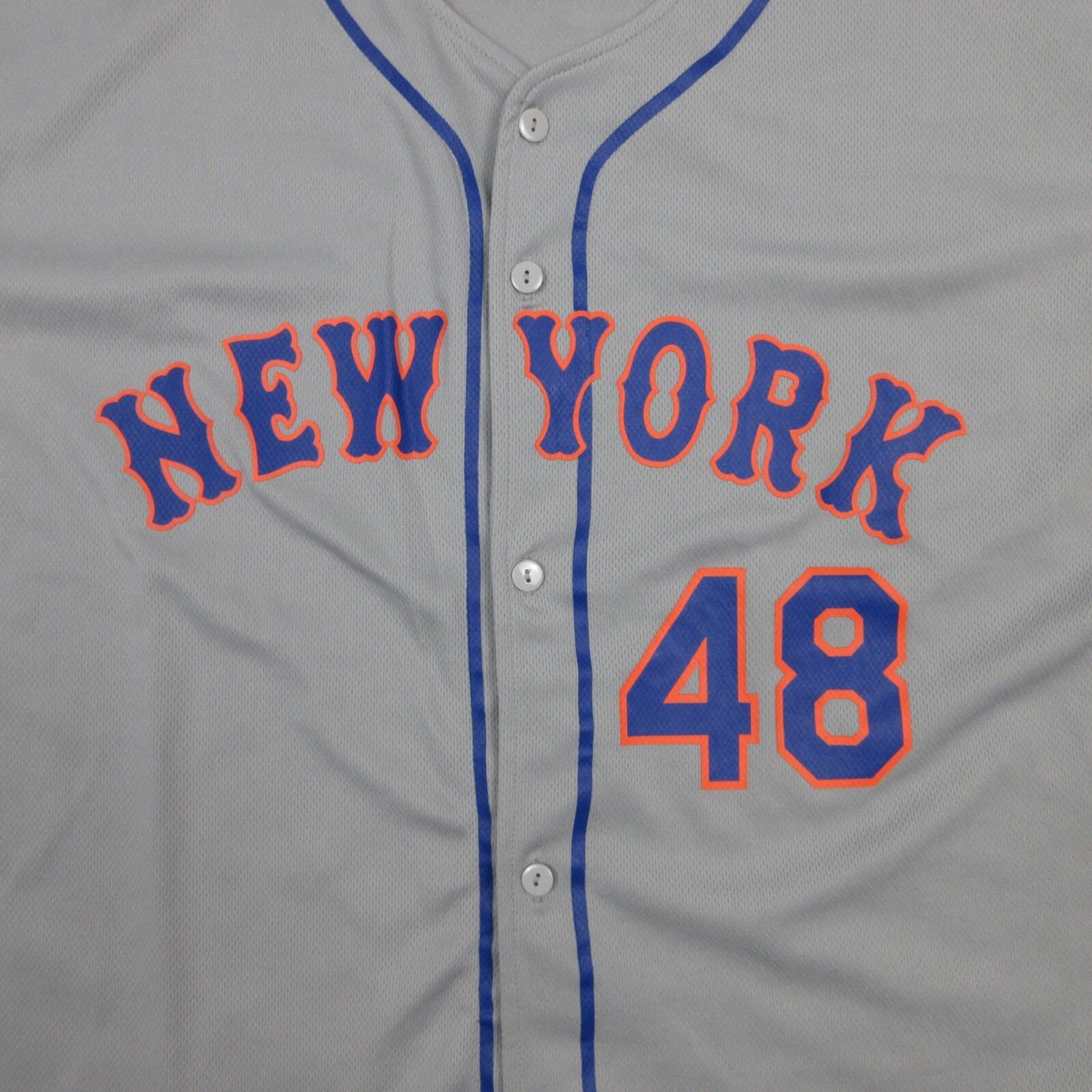 New York Mets Jersey Mens Extra Large Gray #48 Jacob Degrom MLB