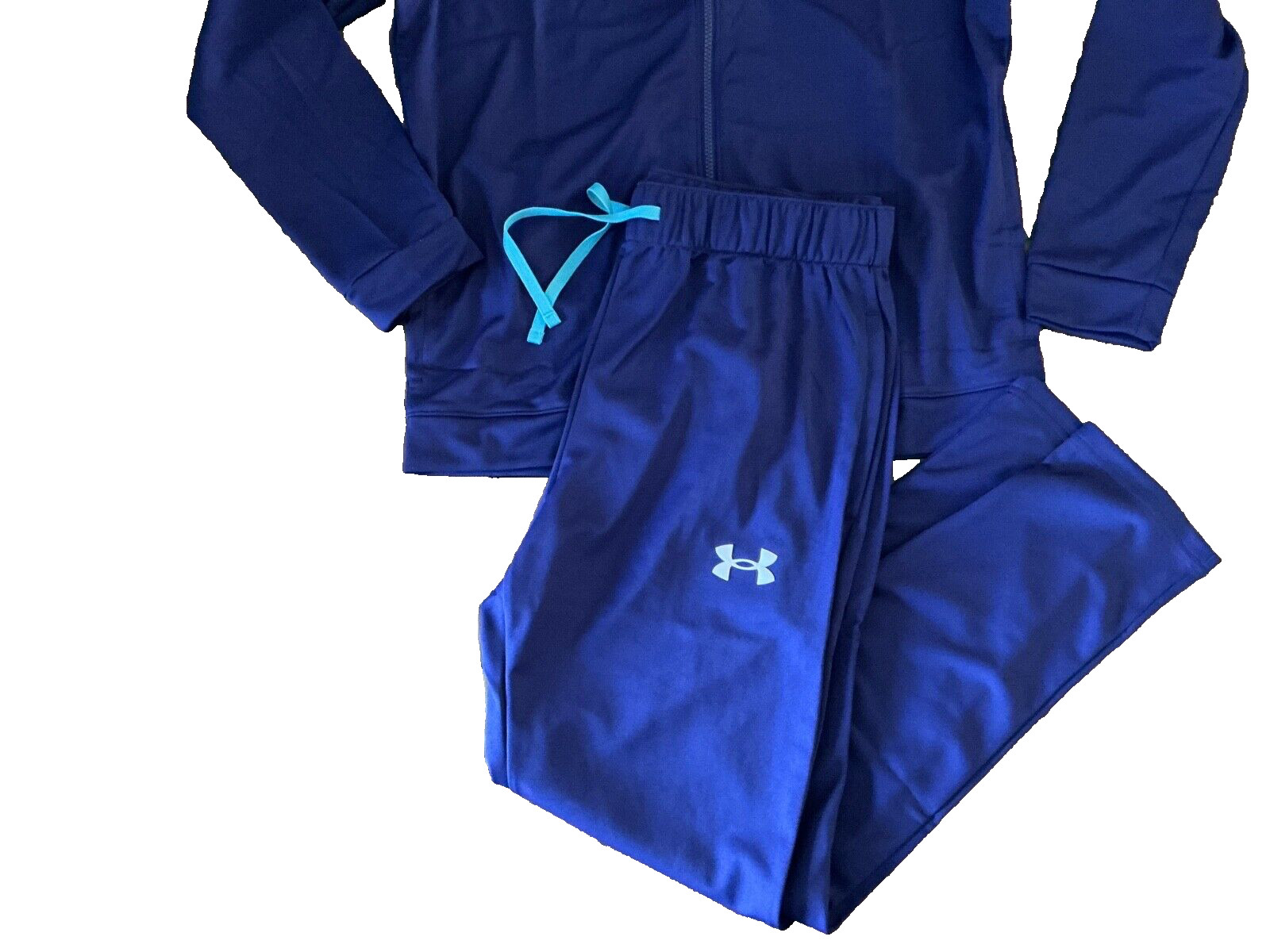 UNDER ARMOUR 2 PC Rival EMEA Tracksuit Pants & F/Z Track JACKET Mens LARGE NEW