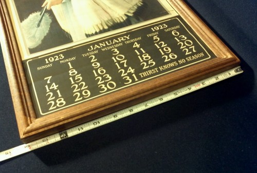 Antique 1923 Coca Cola Calendar with Coke bottle-Framed-RARE Collectors Piece - Picture 12 of 12
