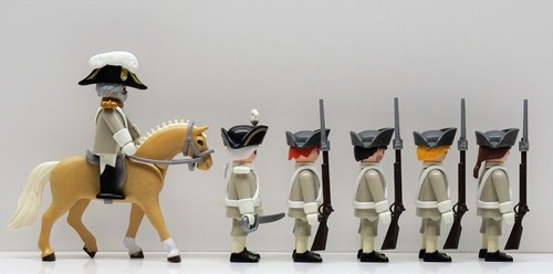 6 GARDE SOLDATEN GRAU PLAYMOBIL zu Franzosen Briten Continental Army Custom RAR - Picture 4 of 11