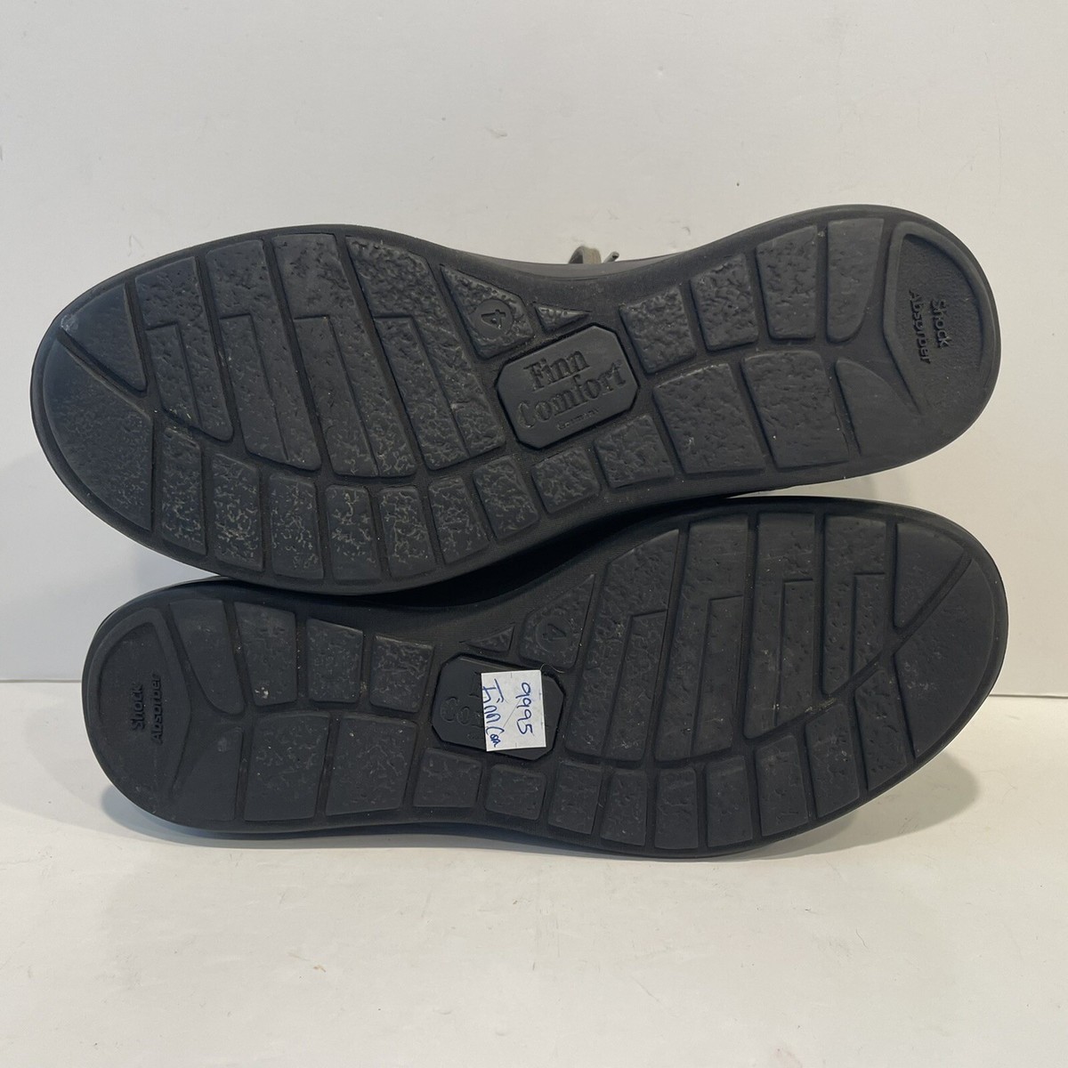 Finn Comfort Corato 黒 レザー UK 5 Finn Comfort Women's Corato Black Grey Leather Mellow Casual