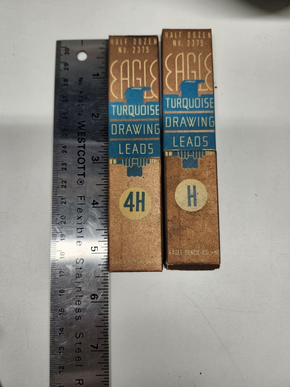 NIB Vintage Eagle Turquoise Drawing Pencil Leads 4H, H Unused No. 2375 New