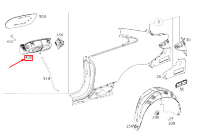 MERCEDES-BENZ E C238 Tankeinfüllöffnung A2386300002