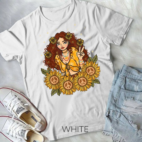 Daisy Peace Sign Hippie Soul Tshirt Cute Daisy Lover Gifts Unisex Youth T-shirt - Picture 10 of 11