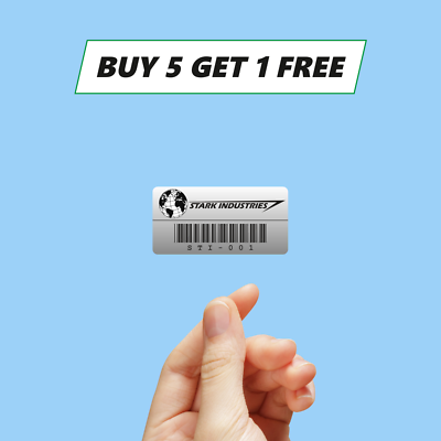 Stark Industries asset tag Vinyl Sticker / Label / Badge / Logo 2