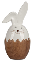 Formano Hase Sitz Im Ei Aus Keramik Mit Holzoptik Ca. 14 Cm Hoch 738295