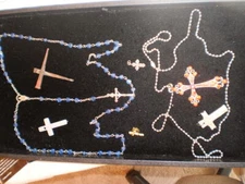  Lot of 7 Various Religious Items CROSSES, ROSARY