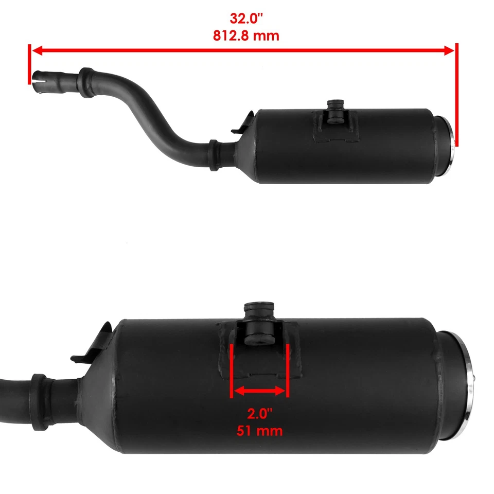 Silenciador de escape para Honda TRX500FA Foreman Rubicon 500 4x4 2007 2008 2009-2014 Foto 2 de 4