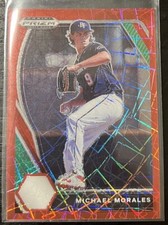 2021 Panini Prizm Draft Picks Red Velocity Prizm Michael Morales #PDP83 Mariners