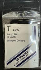 Showgard size T25/27 black hingeless stamp mount NEW unopened pack 1st quality