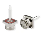 2-Pack L29 7/16 DIN Female 4 Hole Flange Mount Solder Terminal RF Connector